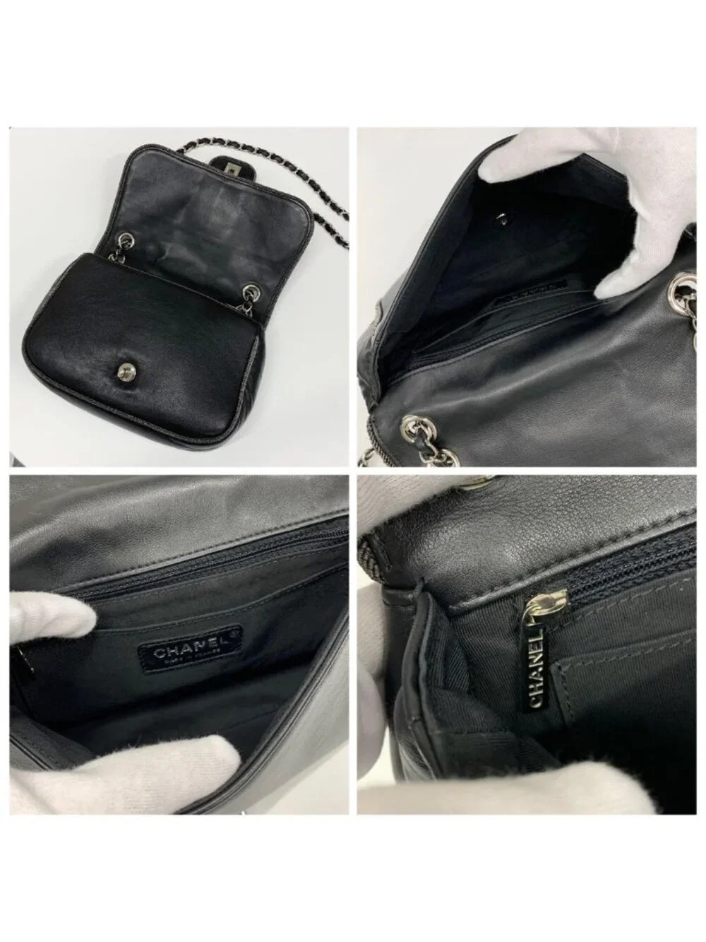 Chanel Quilted Lambskin Turnlock Shoulder Bag